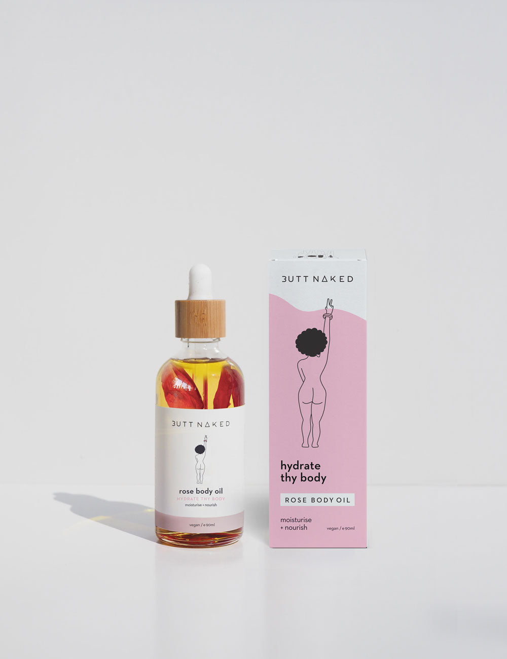 Eco-friendly packaging of Rose Body Oil - Vegan and Organic Body Oil